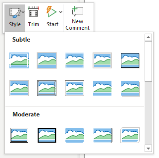 Powerpoint Screen Recording Style Options