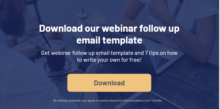 Webinar follow-up email template