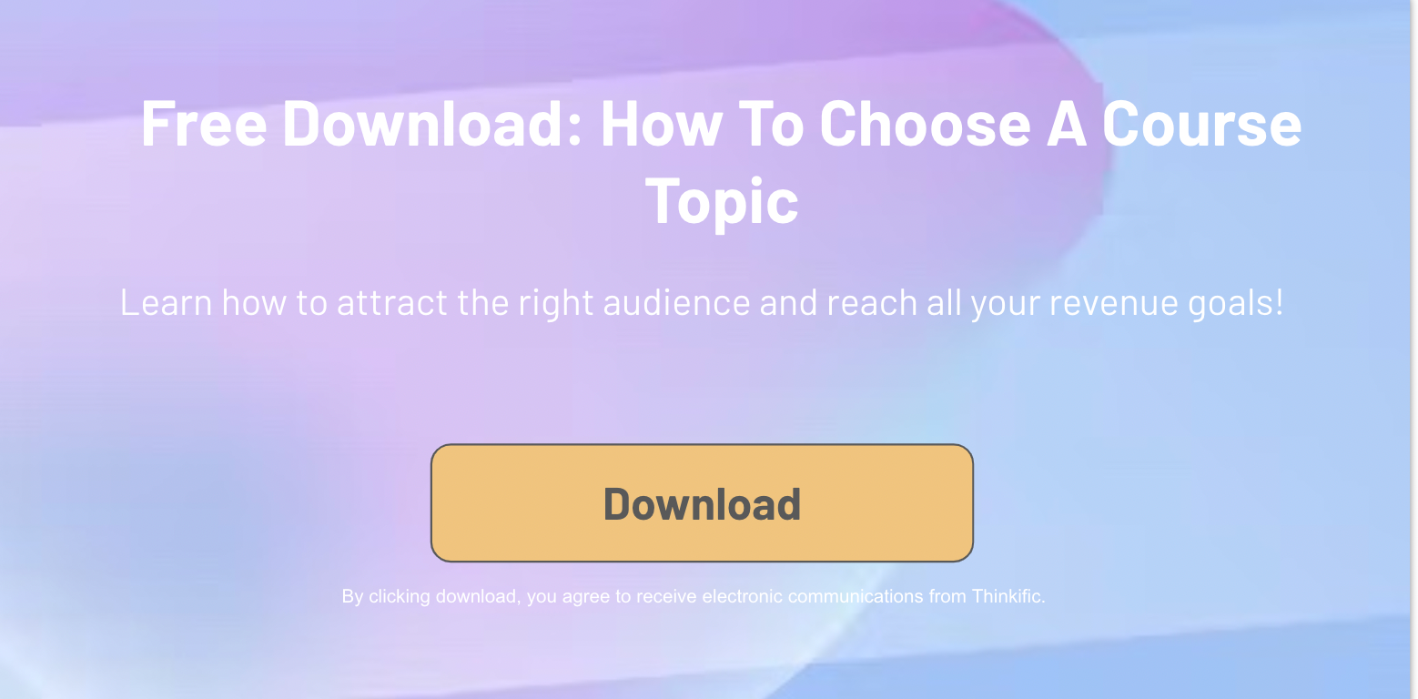 How To Choose A Course Topic Guide: Download Now